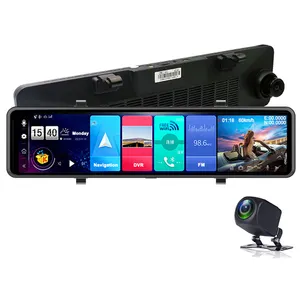 בסיטונאות רכב מסך מגע צג הפוך מצלמת-Zimtop 2020 חדש 12 "רכב Rearview מראה 4G אנדרואיד 8.1 מצלמת מקף GPS ניווט ADAS מלא HD 1080P לרכב וידאו מצלמה מקליט DVR