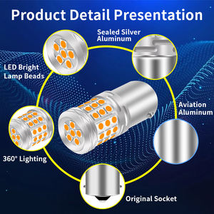 KaiDengZhe Lampadine <span class=keywords><strong>LED</strong></span> 1156 per Indicatori di Direzione 6000k Ambra Canbus W21W, Luci Posteriori <span class=keywords><strong>LED</strong></span> 1157 7440 7443 3156 3157 T20 - Product Image 2