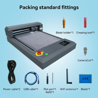 Ayf Nueva Máquina Plotter de Corte y Hendido Semiautomática de Cama Plana de Aluminio de Doble Cabezal 940x690x290mm AC 220V 100W para Vinilo