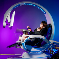 Chaise de jeu PC INGREM, cockpit de chaise zéro gravité confortable Orion X, avec haut-parleurs Bluetooth, LED RGB pré-construits