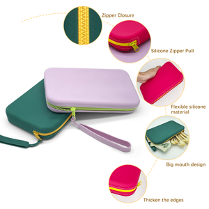 Unisex <strong>Long</strong> Waterproof Silicone Coin <strong>Purse</strong> with Custom Logo, Zipper Closure Wallet for Cash During Travel - Product Image 6