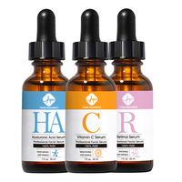 Low MOQ Gesichts serum Natürliches organisches aufhellen des feuchtigkeit spendendes Vitamin C-Serum mit Hyaluronsäure-Vitamin-E-Serum