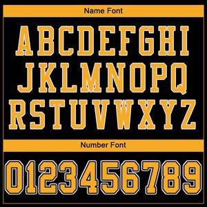 Custom <b>Black</b> Gold-<b>White</b> Classic Style Mesh Authentic <b>Football</b> Jersey - Product Image 3