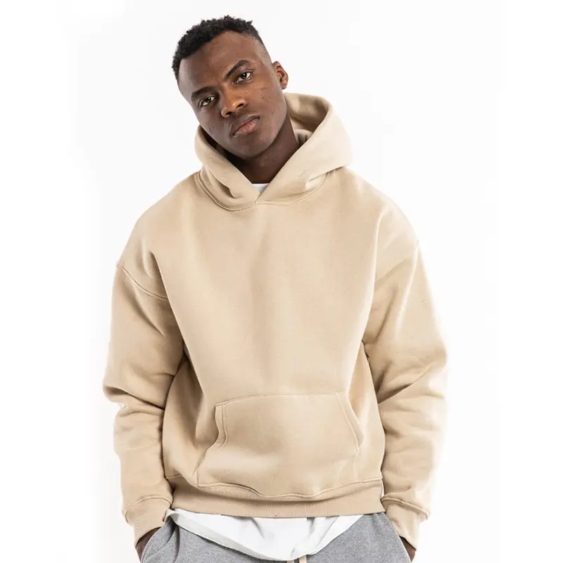 Angepasst branded männer s hoody dicke hip hop hoodies anbieter 400 gsm 50% baumwolle 50% polyester blank premium hoodie
