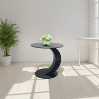 Table basse noire au design moderne avec rangement latéral, livraison rapide, personnalisable, commandes en gros
