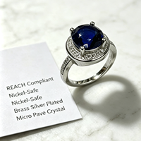 Bagues en laiton plaqué platine, pierres étincelantes élégantes pour les fêtes d'anniversaire, les mariages, les anniversaires de mariage, bijoux de mode, cadeaux