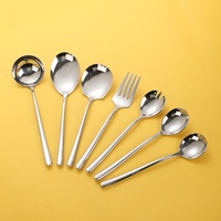 Ensemble de couverts en acier inoxydable, couteau, fourchette, cuillère à salade, cuillère à café, pour la maison, la cuisine, le restaurant, le mariage, le dîner, le banquet
