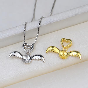 Pendentif Cheveux d'Ange en Argent S925 Wenchi, Personnalisable DIY, Perle 7-8, Accessoires de Bijoux Semi-finis, Modèle 1750, Référence 14206 - Product Image 4