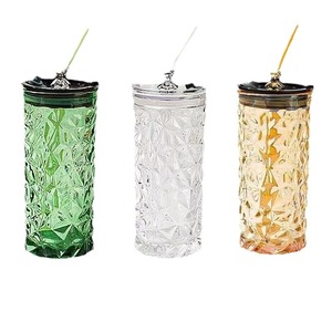 Tasse <span class=keywords><strong>à</strong></span> <span class=keywords><strong>eau</strong></span> en verre de 400ml, ours mignon, tasses <span class=keywords><strong>à</strong></span> café modernes de haute qualité avec <span class=keywords><strong>jolis</strong></span> couvercles et paille, nouvel arrivage - Product Image 1