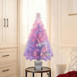 Árbol de Navidad de Fibra Óptica Rosa de 32 Pulgadas, Artificial, de PVC de Alta Calidad, Ecológico, con Luces de Colores Cambiantes, para Hogar, Hotel, Navidad, Festividades - Product Image 4