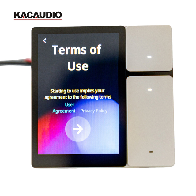 KACAUDIO In-Wall Smart Control Panel with Full Touch Display Wireless Connectivity and Integrated Lighting Switches