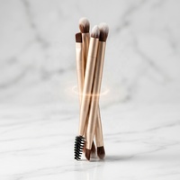 Ensemble de pinceaux de maquillage en poils synthétiques magnétiques brevetés, 1 pièce, pinceau plat double face pour fond de teint, kit d'outils de maquillage de voyage, or