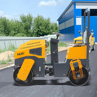 Compacteur vibrant à double roue électrique CE 1500 kg avec moteur EPA, démarrage électrique, Huade Hydraulic, Corée du Sud, Philippines, Algérie