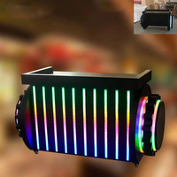 Fourniture de fête LED DJ stand RGB lumière mobile dj bar table acrylique DJ façade stand stand pour discothèque