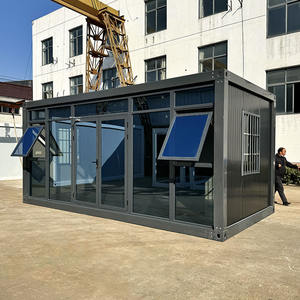 Роскошный модульный сборный стальной контейнерный дом 10, 20, 40 футов с двойными стеклянными стенами, сертифицированный CE, современный дизайн - Product Image 2