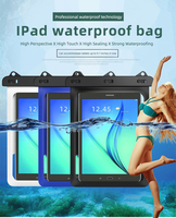 Sac étanche à la mode pour mini iPad avec grande fenêtre, étui étanche IPX8 pour tablette
