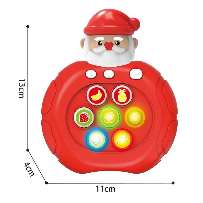 크리스마스 교육 두뇌 감각 감압 게임 콘솔 전자 팝업 라이트 업 빠른 빠른 빠른 푸시 콘솔 장난감