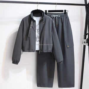Tuta sportiva da <span class=keywords><strong>donna</strong></span> in autunno e in inverno, Set completo di felpa Casual in due pezzi di fascia alta e stile Western - Product Image 3
