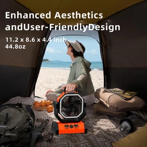Ventilateur rechargeable de 20 000 mAh pour le camping en extérieur, équipé d'un éclairage et d'une batterie intégrée - Product Image 5
