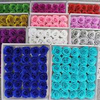 Buket Bunga Kristal Rose Gold 50pcs Langsung dari Pabrik Super Z, Biru Enchantress, untuk Hari Valentine, Glitter DIY Berkualitas Tinggi