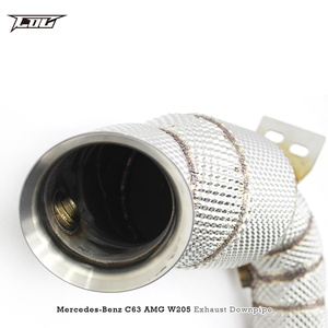 Tubos de Escape de Acero Inoxidable Boska para Mercedes-Benz C63/C63S AMG W205 4.0T, Downpipe de Alto Flujo con Protector Térmico - Product Image 3
