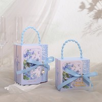 Boîte cadeau de mariage carrée Modèle 0014 Style chic et frais Emballage créatif haut de gamme pour cadeaux et artisanat Fabriqué en Chine