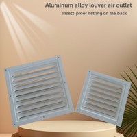 Grille de ventilation extérieure en alliage d'aluminium, étanche à la pluie, avec protection contre le vent, perforée pour la dissipation thermique, plaque de couverture d'échappement