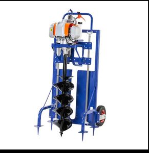 Small <b>Gasoline</b>-Powered Tree Planting Fertilizing Hole Drilling Pile Driving Machine Trolley for Small Scale Mining Drilling Rig - Product Image 2