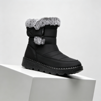 Nouvelles bottes d'hiver imperméables en fourrure synthétique épaisse pour femme, confortables et chaudes pour l'extérieur