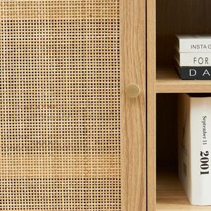 Fabbrica porta in Rattan mobile espositore in legno con ripiani regolabili per cucina pranzo soggiorno - Product Image 3