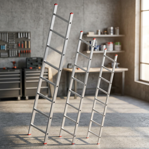 Échelle droite moderne KTP-125 à 8 marches en aluminium pliable télescopique portable haute résistance antirouille capacité 150 kg pour atelier - Product Image 3
