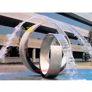 Alta calidad estilo antiguo jardín Metal <span class=keywords><strong>Corten</strong></span> acero agua característica personalizada cortina de agua al aire libre cascada fuente escultura - Product Image 6