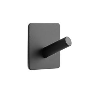 Crochets adhésifs carrés noirs, lot de 5, fixation murale sans perçage, finition chromée, pour salle de bain et cuisine - Product Image 5