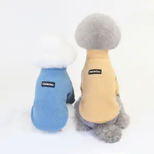 Manufacturer direct wholesale autumn and winter new style zipper slim body to keep warm pet sweater dog clothes