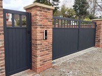 Portail coulissant automatique en alliage d'aluminium sur mesure de 6 pieds, thermolaqué pour allée de villa
