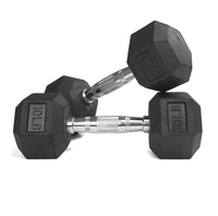 Poids d'haltères hexagonaux en fonte revêtue de caoutchouc 5kg 10kg 15kg 20kg 25kg 30kg Ensembles d'haltères