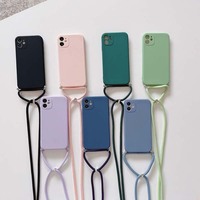 Date Main Corde Dragonne Bord Direct Antichoc TPU Housse de Téléphone Portable Pour Iphone 7 8 X Xr Xs 11 12 13 14 15 16 Pro Max