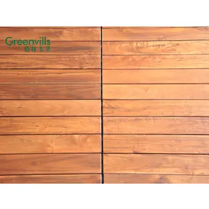 Hot Sales Solid Small Leaf Acacia DIY Outdoor Decking, Factory Price, 18mm Hardwood With Plastic Racks