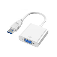 Penjualan Terbaik 1080P USB 3.0 ke VGA adaptor konverter logam dan plastik dengan baja untuk TV proyektor PC