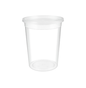 Durable Disposable Deli Cup Food <b>Storage</b> Containers with Lids Multi Size Round Plastic Tubs for Catering and Meal Planning - Product Image 3