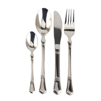 Ensemble de couverts de mariage traditionnels en acier inoxydable de qualité supérieure S/S201/S/S304 - Sans BPA, écologique, compatible lave-vaisselle, résistant à la rouille