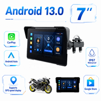 Motorcycle Carplay 7'' Portable Carplay 7 Inch Android 13.0 2GB+32GB GPS Tampilan Kecepatan Unduh Aplikasi IP67 Tahan Air Navigasi