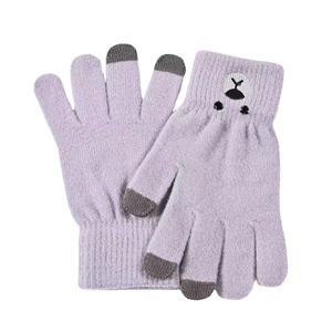 Guanti da ciclismo per donne guanti da lavoro a maglia autunno inverno guanti caldi per studenti con dita sottili - Product Image 5