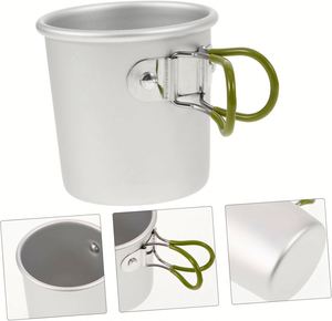 Taza de Camping Plegable Portátil de Aluminio, Taza Ligera de Metal para Beber, Uso en Exteriores, Fácil de Limpiar, para Senderismo y Viajes - Product Image 4