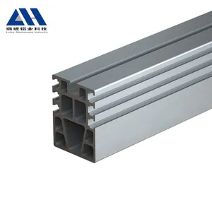 China 6000 Series Square Aluminum Track Stacker Crane RGV Conveyor Rail 85*90 Profile Bending Cutting Welding Processing