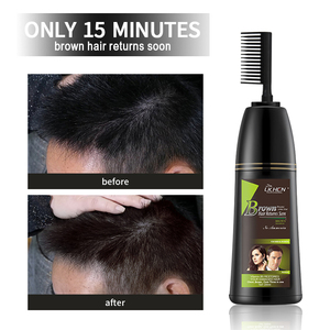 Tinta per <span class=keywords><strong>Capelli</strong></span> Magic Comb <span class=keywords><strong>Professionale</strong></span>, Produttori di Colori per <span class=keywords><strong>Capelli</strong></span>, Ingredienti Erboristici Neri, Shampoo Normale Semi-permanente 200ml*2 - Product Image 5