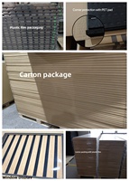 Panneaux muraux acoustiques en bois décoratifs modernes en chêne Akupanels, panneaux muraux acoustiques en bois à lattes insonorisants pour les bureaux et les bâtiments