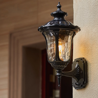 Applique murale LED vintage éclairage de jardin extérieur E27 Edison ampoule énergie solaire IP65 aluminium fer acier inoxydable applique murale extérieure