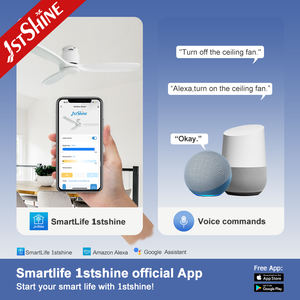 Ventilador de techo 1stshine, fabricante de aspas de madera, diseño moderno decorativo, ventilador de techo inteligente montado al ras - Product Image 6