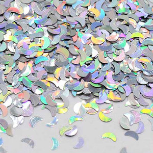 Großhandel Ultradünne 3mm Mond-Pailletten Laser-Glitzer 3D Nagel-Pailletten Lose Pailletten für Nagelkunst Schleim-Zubehör DIY Harz-Bastelarbeiten - Product Image 1